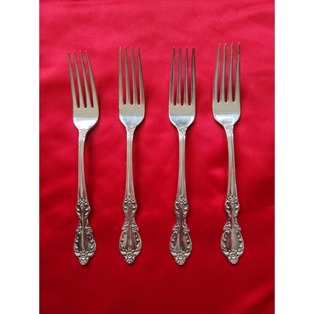 Lot 4 Wm Rogers Grand Elegance International Silverplate 1959 Dinner Forks